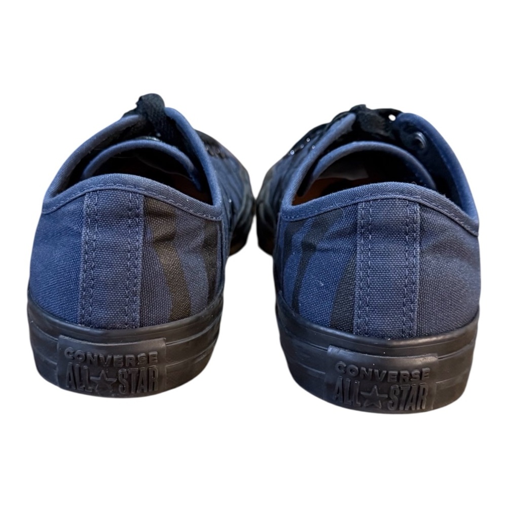 Converse Low Top Navy Blue/Black Tiger Stripe Women’s Size 9.5 Men’s Size 7.5 - Picture 2 of 8